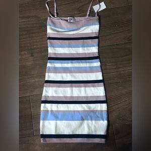 Seek the Label Striped Multicolor Bodycon Dress